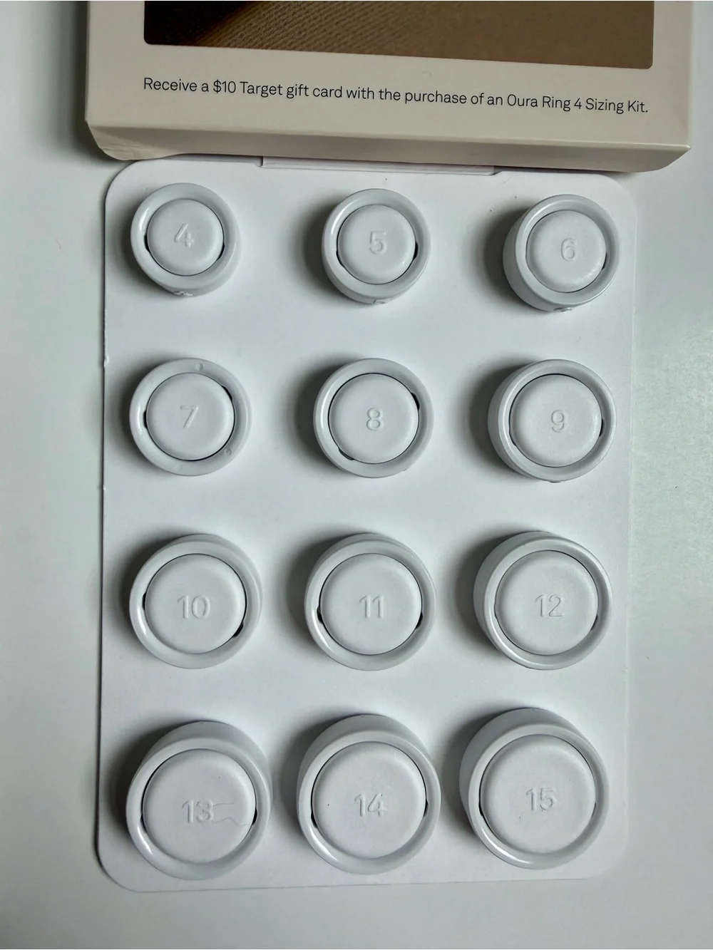 Complete OURA Ring 4 & 5 Sizing Kits with boxes